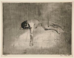 ニューソファ？ (リクライニングヌード) 作： Jacques Villon