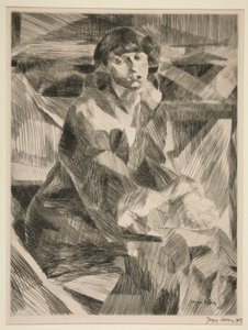 若い女性の肖像 作： Jacques Villon