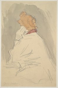 座っている女性 作： Jacques Villon