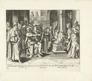 貧しいやもめの寛大さ Vita, passio et Resvrrectio Iesv Christi (シリーズタイトル) キリストの生涯、受難、復活（シリーズタイトル） 作： Jacques de Bie
