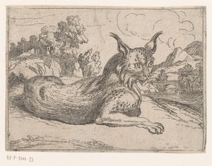 リンクス 風景の中の動物（シリーズタイトル） 作： Jacques de Fornazeris (attributed to)
