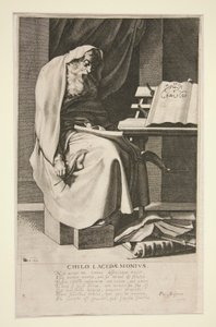 チロ・ラケダイモニオス、シリーズ「ギリシャの七賢者」の第3位 作： Jacques de Gheyn III