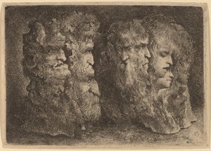 グロテスクな頭 作： Jacques de Gheyn III