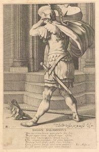 ソロン・サラミニウス、シリーズ「ギリシャの七賢者」の第2位 作： Jacques de Gheyn III