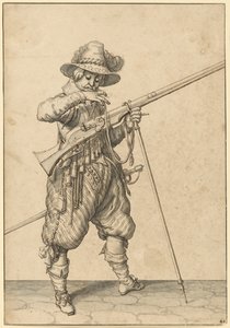 マッチを吹く警備兵 作： Jacques de Gheyn II