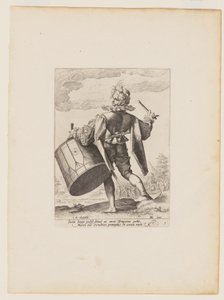 皇帝ルドルフ2世の護衛将校と兵士たち」より「ドラマー 作： Jacques de Gheyn II