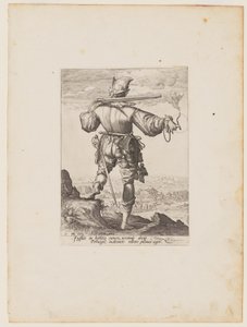 兜をかぶった銃士（皇帝ルドルフ2世の護衛将校と兵士より 作： Jacques de Gheyn II