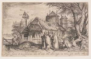 ロマ人のいる風景（『風景』より 作： Jacques de Gheyn II