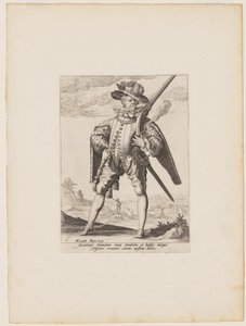 皇帝ルドルフ2世の護衛士官と兵士たち』より「銃士 作： Jacques de Gheyn II