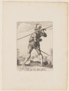 ルドルフ2世皇帝の護衛将校と兵士より「槍兵 作： Jacques de Gheyn II