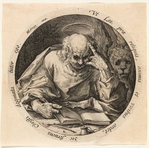 聖マルコ、『四福音書記者』より第二版 作： Jacques de Gheyn II
