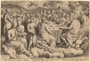 ペレウスとテティスの結婚式での神々の宴会 作： Jacques de Gheyn II, after Crispen van den Broecke