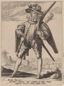 銃士 作： Jacques de Gheyn II after Hendrik Goltzius