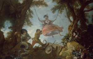 スイング（キャンバスに油彩） 作： Jacques de Lajoüe