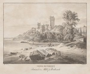 ローワーエスターライヒ州、ヴァイデネク城の遺跡 作： Jakob Alt