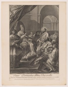 Heilige Bernardus van Clairvaux voor paus Innocent II Clareualis の聖ベルナルダス修道院長 (オブジェクトのタイトル) 作： Jakob Frey (I)