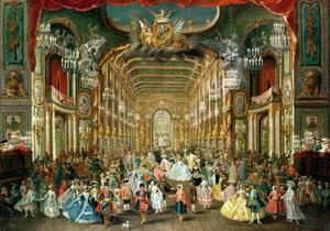 ボンのHoftheaterの仮面舞踏会、1754 作： Jakob Rousseau