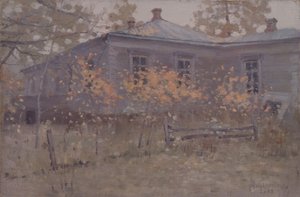秋のカントリーハウス、1902 作： Jakov Jakovlevich Kalinichenko