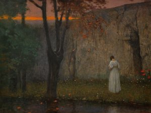秋の夜明け、1910 作： Jakub Schikaneder