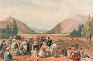 キラ＝カゼからコーブルへの入り口、1840年頃（リトグラフ、彩色済み 作： James (after) Atkinson