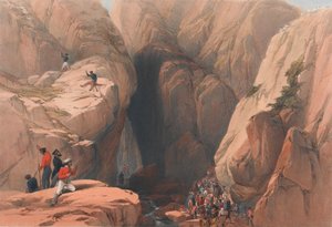 パルーシュからコジャック峠への入り口、1839年頃（リトグラフ、彩色済み 作： James (after) Atkinson