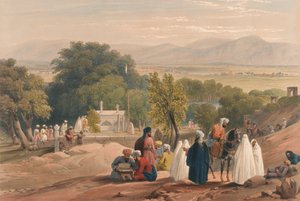 皇帝バーバーの墓」1840年頃（リトグラフ、彩色済み 作： James (after) Atkinson