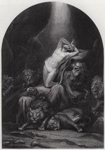 獅子の巣の中のダニエル（彫刻 作： James (after) Northcote