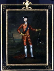 ボニー・プリンス・チャーリーの「ハーレクイン」ポートレート、1745年頃（油彩・キャンバス）