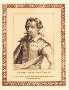 Hendrik Cornelisz Vroom、オランダの黄金時代の海洋画家.1817 (エッチング) 作： James (c.1780 after 1820) Girtin