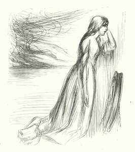 "Left His Home" (彫刻) 作： James Abbott McNeill (after) Whistler