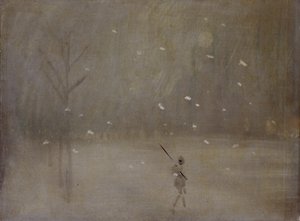 吹雪（キャンバスに油彩） 作： James Abbott McNeill (after) Whistler