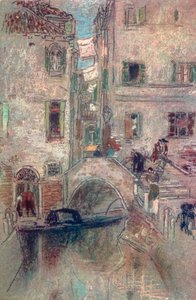 さようなら運河、ヴェネツィア、19世紀、1904年。 作： James Abbott McNeill Whistler