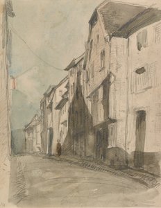 サヴェルヌの通り、1858 年。 作： James Abbott McNeill Whistler
