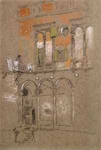 ヴェネツィアの中庭、 作： James Abbott McNeill Whistler