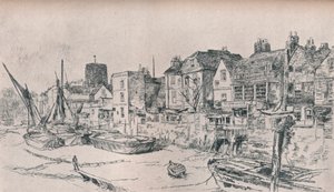 アダムとイブ：オールドチェルシー、1879年、1903年 作： James Abbott McNeill Whistler