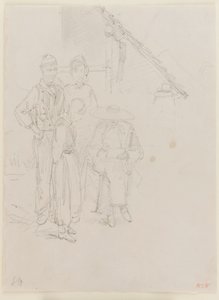 アーティストのスケッチ、1858 年。 作： James Abbott McNeill Whistler