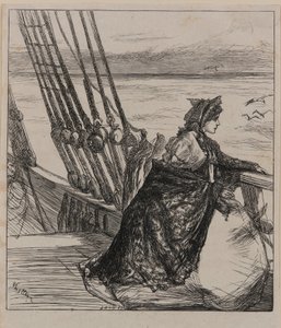 1862年の『少佐の娘』の挿絵です。 作： James Abbott McNeill Whistler