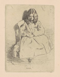 アニー、着席、18581859。 作： James Abbott McNeill Whistler