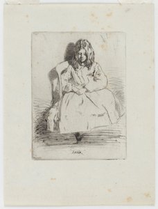 アニー、着席、1858年。 作： James Abbott McNeill Whistler