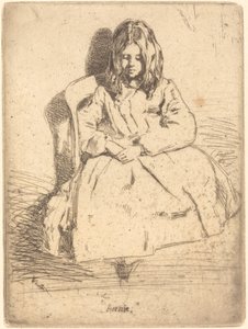アニー着席、1858年。 作： James Abbott McNeill Whistler