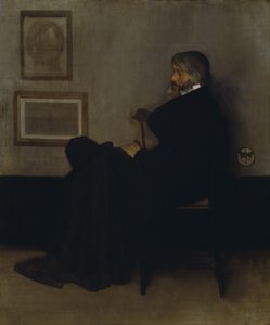 グレーと黒のアレンジメント、No.2：トマス・カーライル（1795-1881）の肖像 1872-73年 油彩・カンヴァス 作： James Abbott McNeill Whistler
