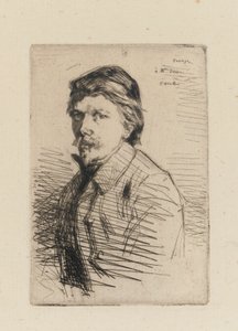 オーギュスト・デラトル、1858年 作： James Abbott McNeill Whistler