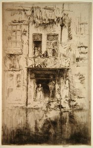 バルコニー、アムステルダム 作： James Abbott McNeill Whistler