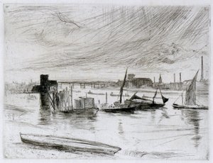 バタシードーン（カドガン埠頭） 作： James Abbott McNeill Whistler