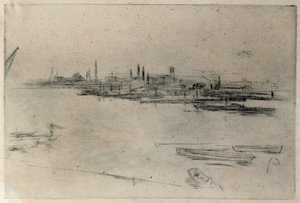 バタシー、夜明け 作： James Abbott McNeill Whistler