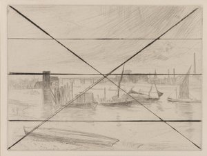 バタシー・ドーン・カドガン・ピア、1861年。 作： James Abbott McNeill Whistler
