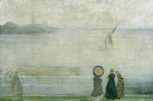 リンジー・ハウスからのバターシーリーチ、c.1864-71 作： James Abbott McNeill Whistler