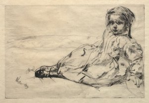 ビビバレンティン、1859年。 作： James Abbott McNeill Whistler