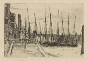 ビリングスゲート、1859年 作： James Abbott McNeill Whistler