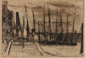 ビリングスゲート、1859年 作： James Abbott McNeill Whistler